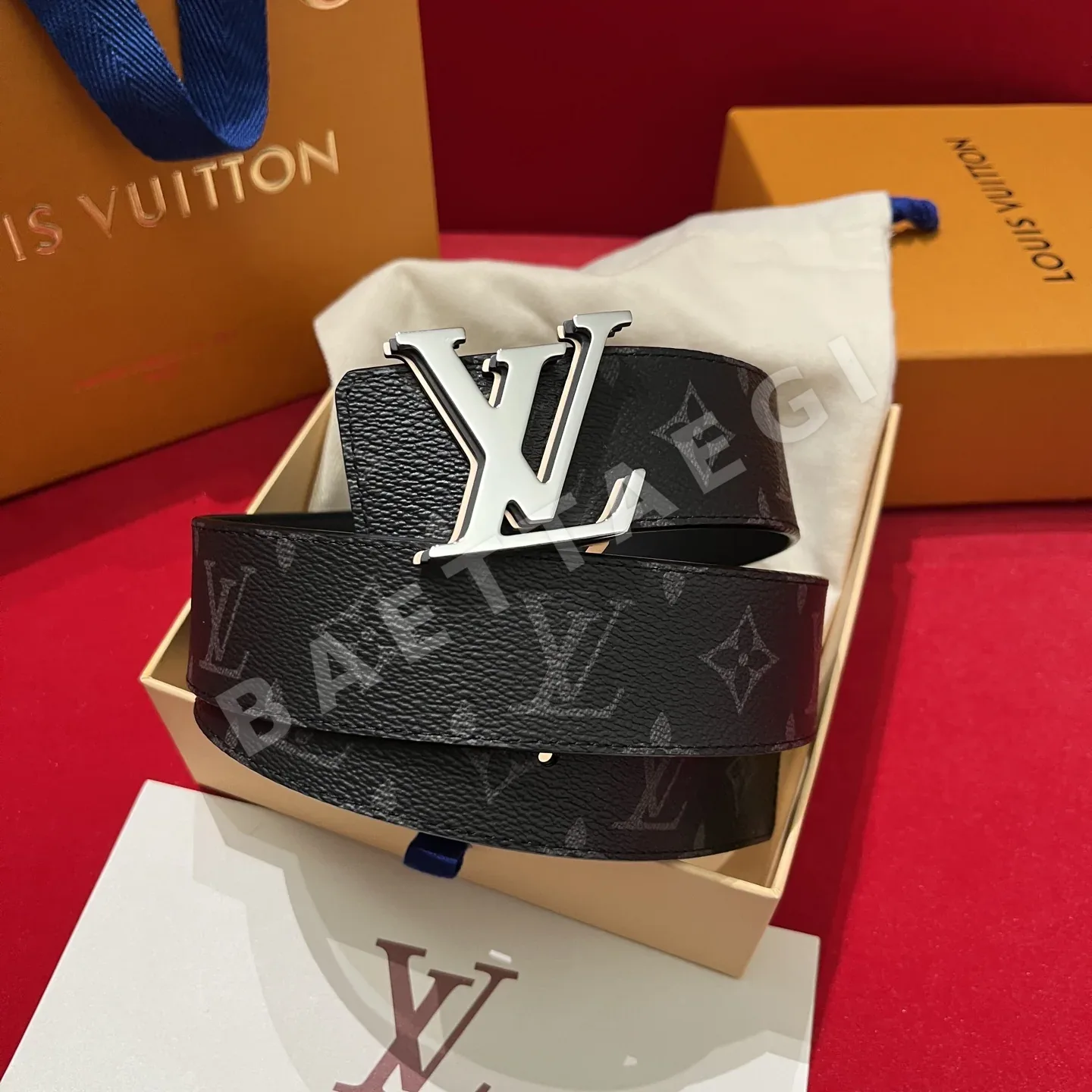 루이비통 LV 옵틱 버클 캔버스 벨트 상세 이미지 8