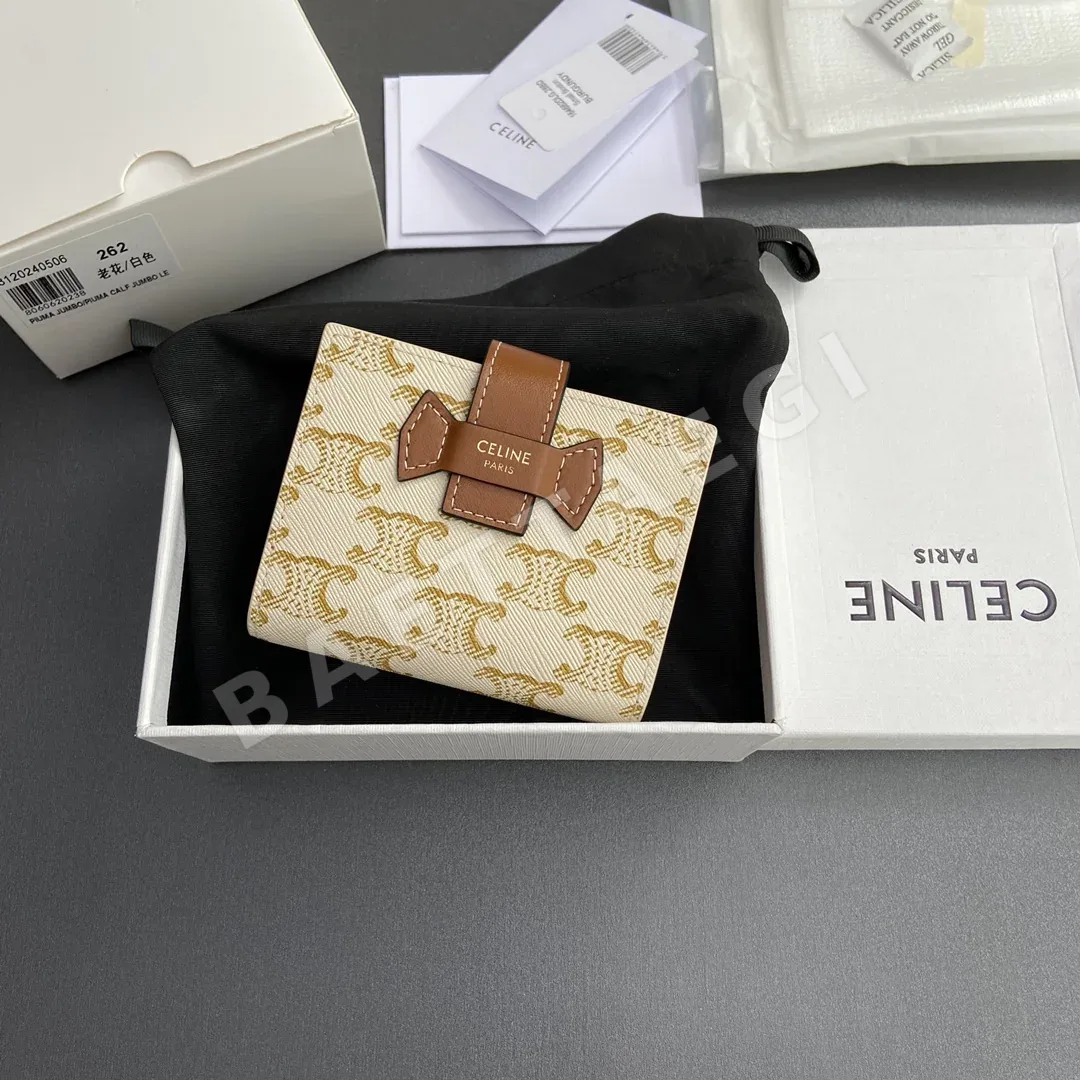 셀린느 로고 프린트 양가죽 중형 지갑 상세 이미지 9