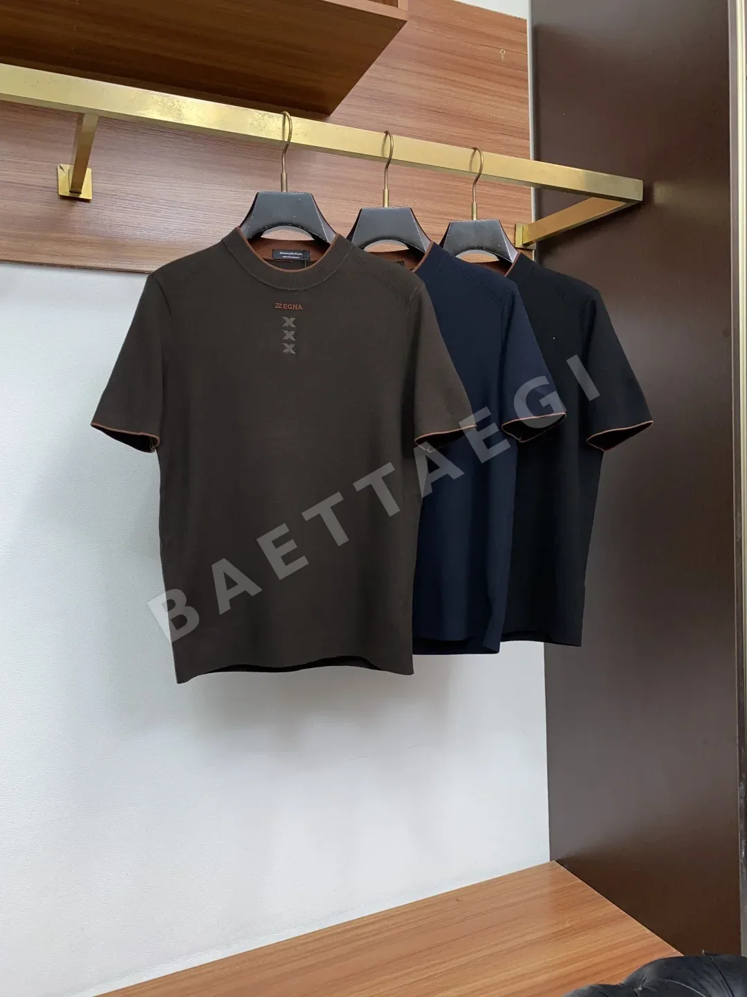 제냐 남성 울 스웨터 반팔 상세 이미지 9