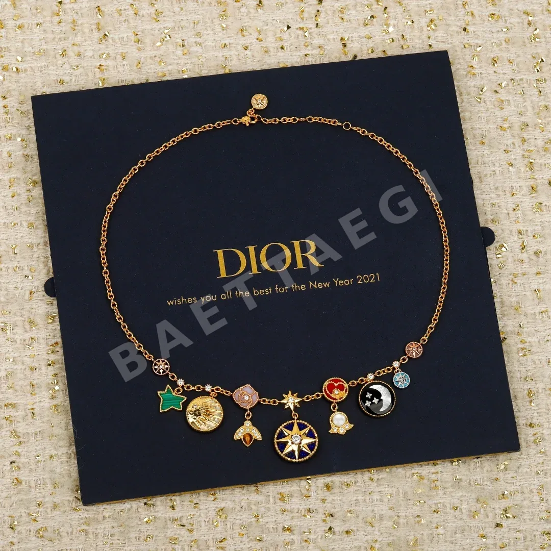디올 로즈 데 방 컴퍼스 목걸이 60782