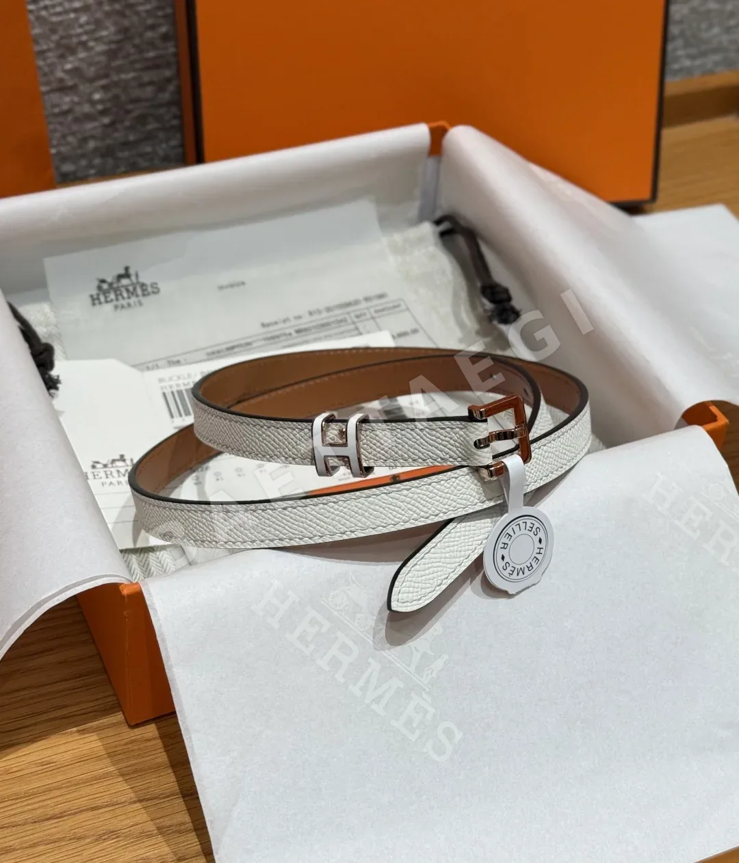 에르메스 팝 H 에포슨 카프스킨 벨트 176358
