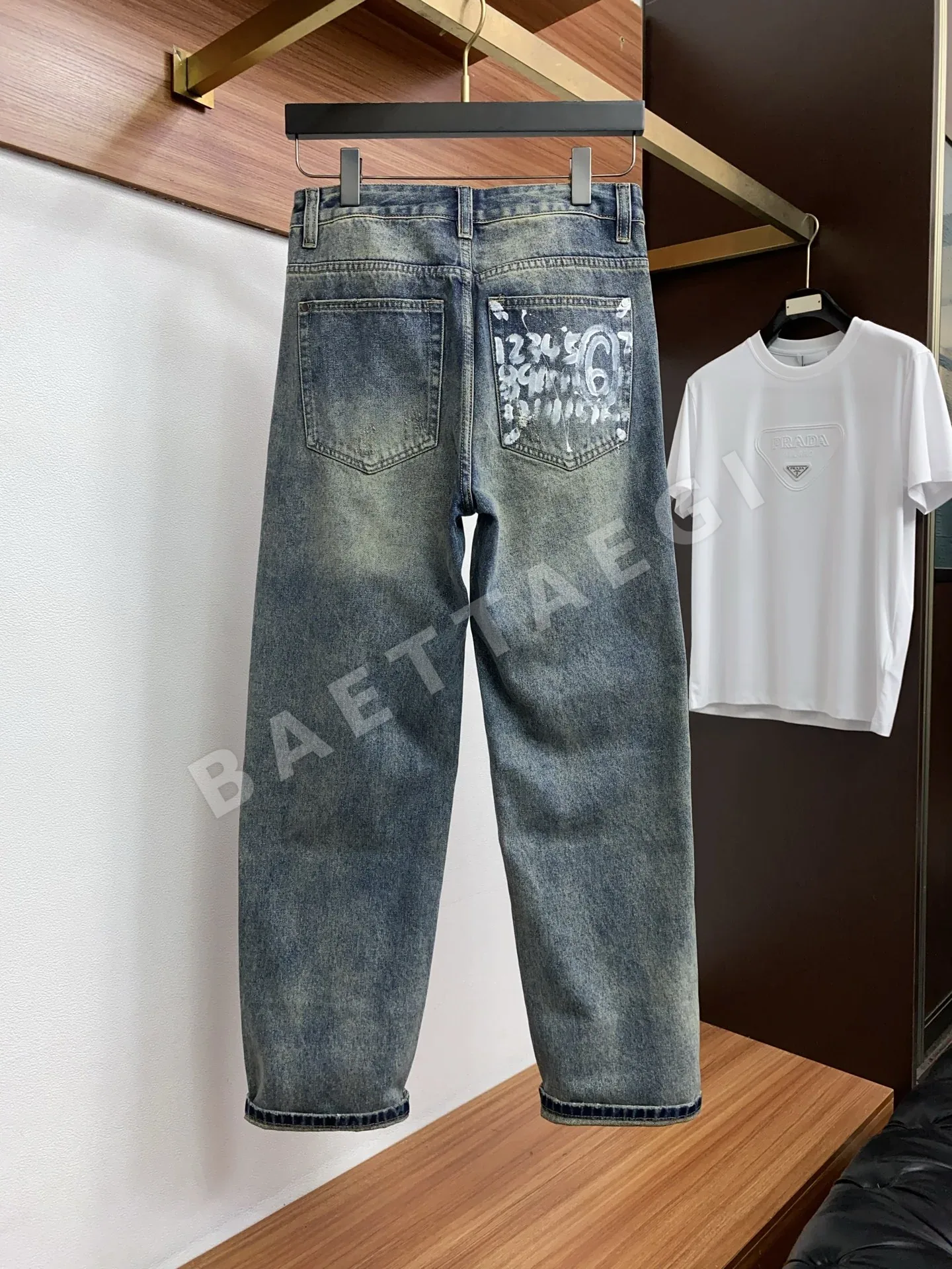 마르지엘라 스트레이트 레그 데님 남성 바지 상세 이미지 9
