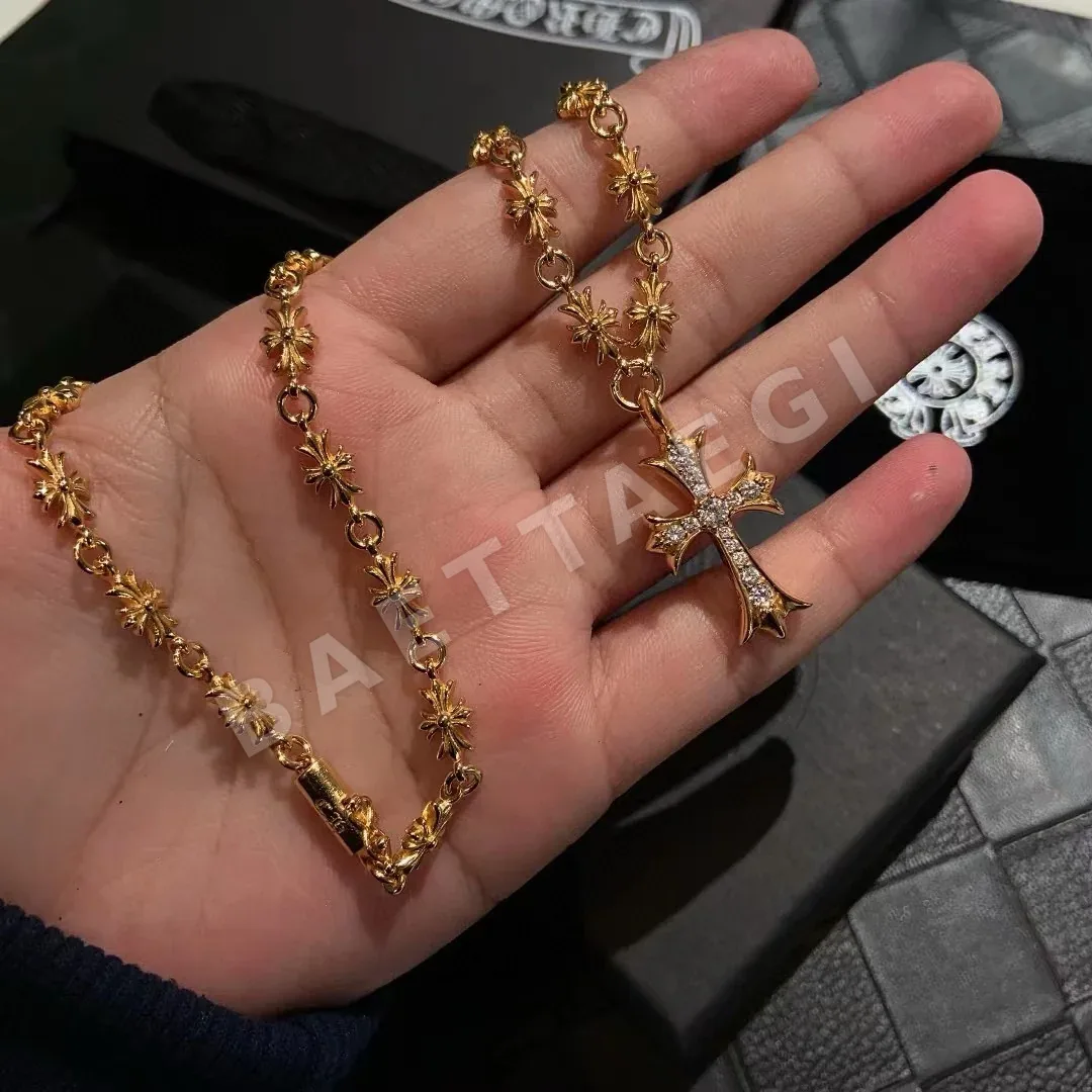 크롬하츠 골드 장식 목걸이 상세 이미지 5