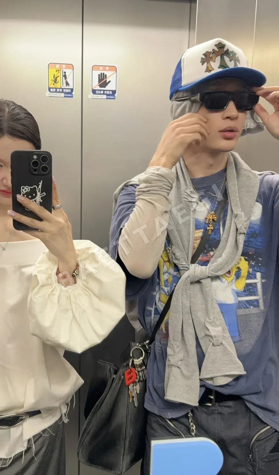 크롬하츠 블루 카모플라주 스리 크로스 야구모자 상세 이미지 5