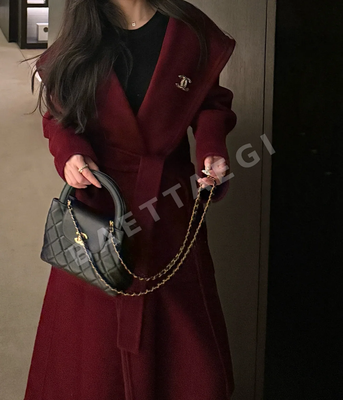 샤넬 후드 카시미어 코트 상세 이미지 5
