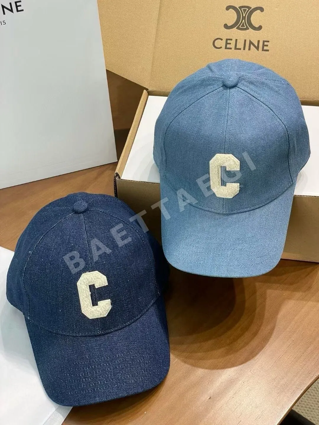 셀린느 C자형 데님 캡 상세 이미지 5