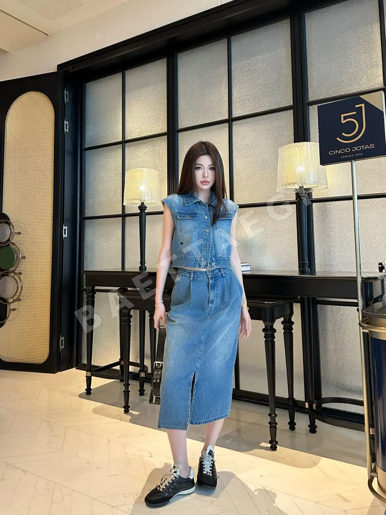 디올 데님 베스트 재킷 세트 93497