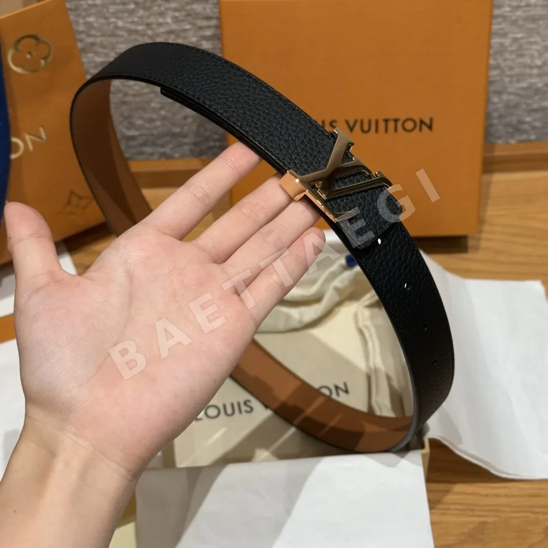 루이비통 30mm 리버시블 트리옹 가죽 벨트 상세 이미지 4