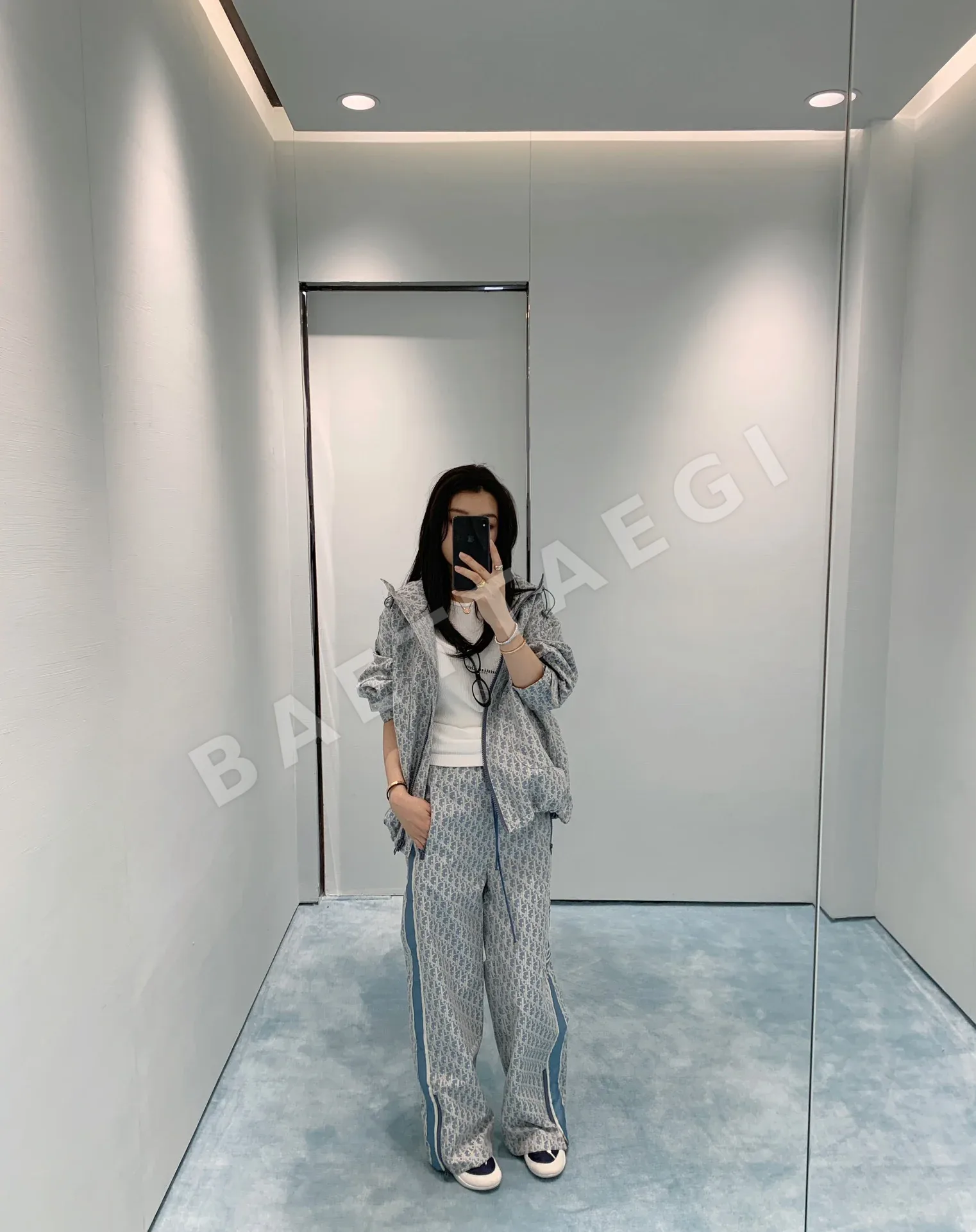 디올 자카드 여자 바지 상세 이미지 4