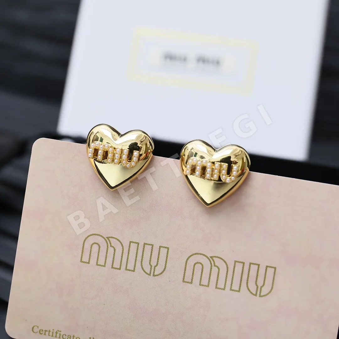 미우미우 하트 진주 귀걸이 60990