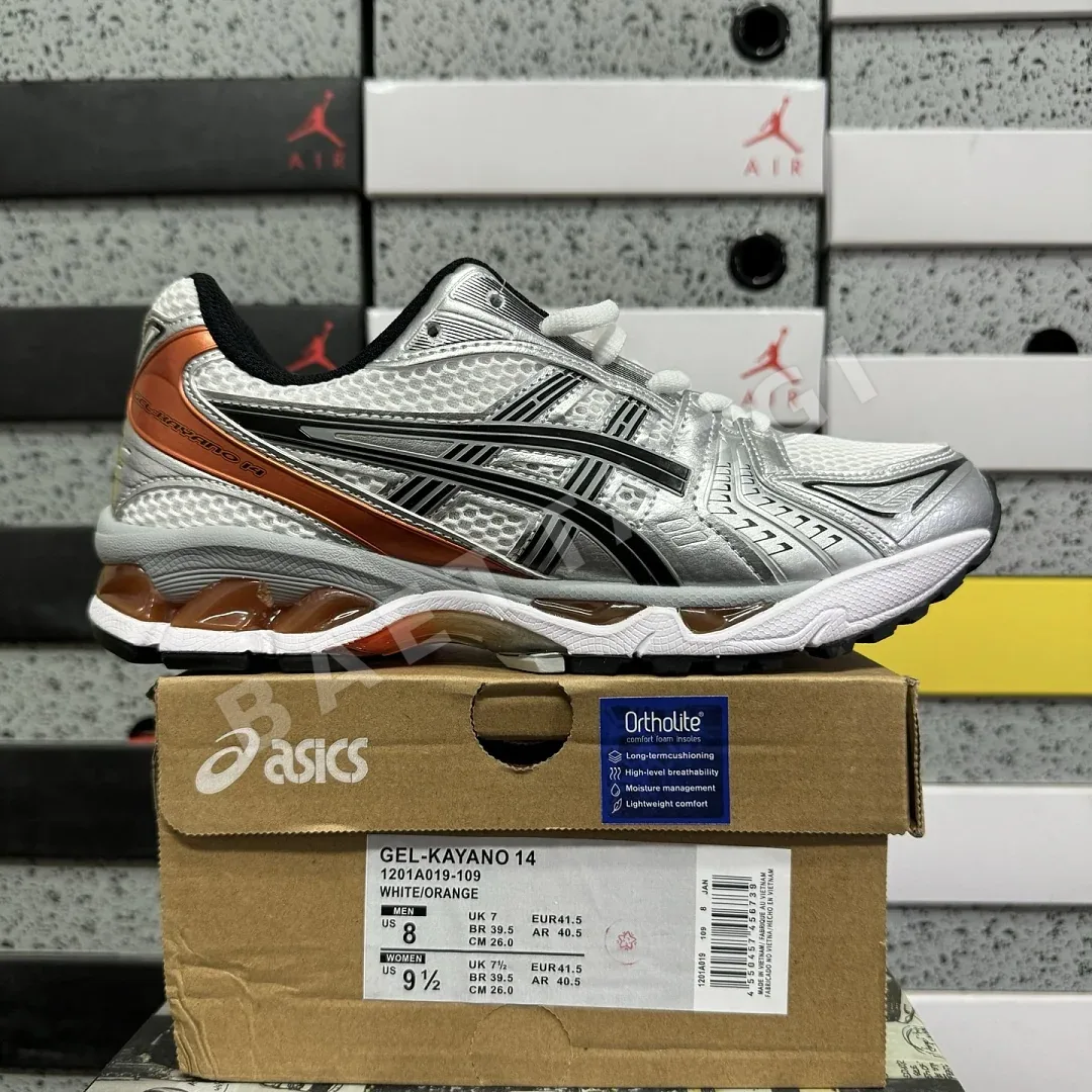 아식스 [LZ] 젤 카야노 14 1201A019-109 200592 Asics Gel-Kayano 14 White Piquant Orange
