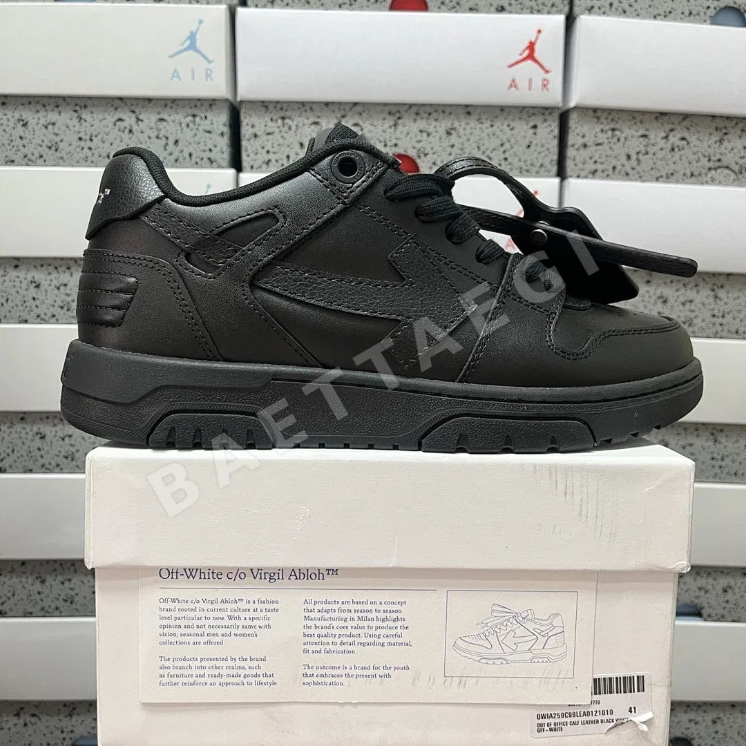 오프화이트 아웃 오브 오피스 OOO 로우 탑스 올블랙 202411 Off White Out Of Office OOO Low Tops 상세 이미지 1
