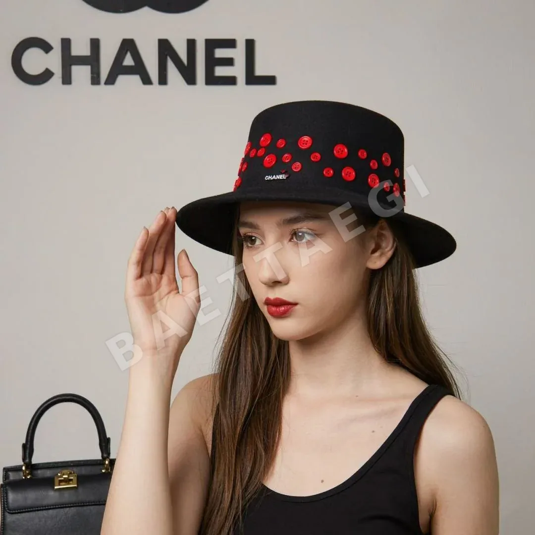 샤넬 100% 캐시미어 플랫탑 모자 상세 이미지 1