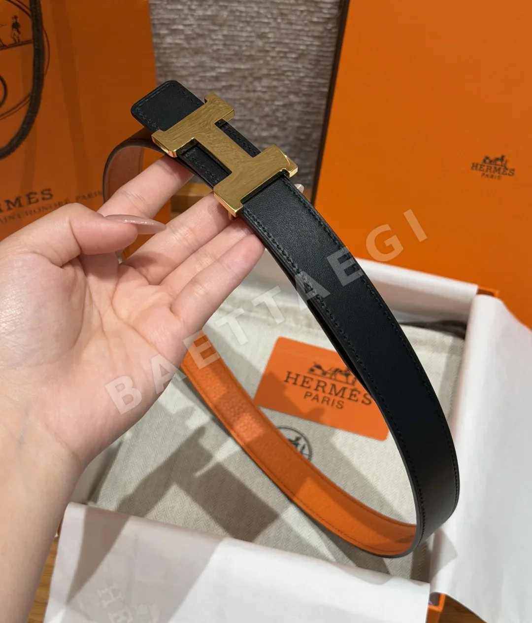 에르메스 미니 콘스탄스 H 버클 양면 가죽 벨트 상세 이미지 5