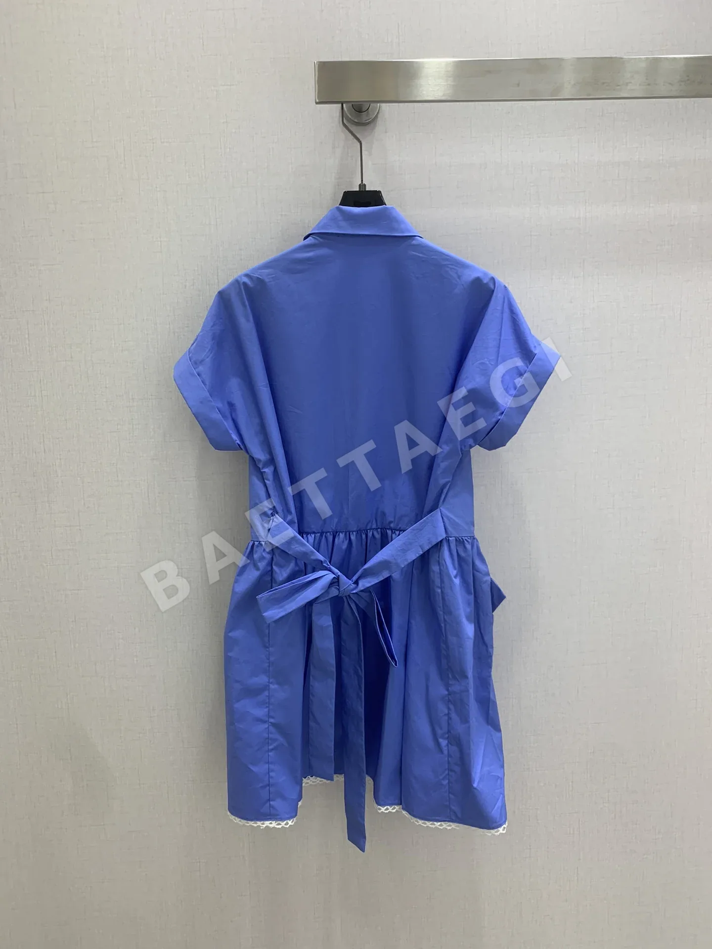 미우미우 카라 반소매 벨트 원피스 상세 이미지 9