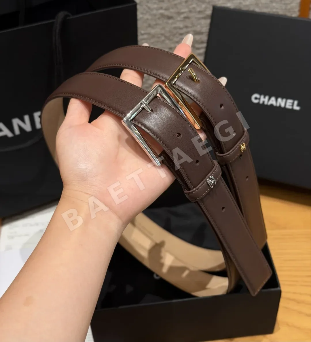 샤넬 레더 메탈 버클 벨트 상세 이미지 7