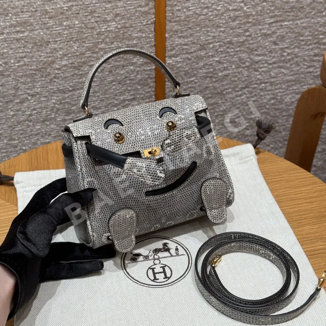 에르메스 켈리 도마뱀가죽 가방 18413