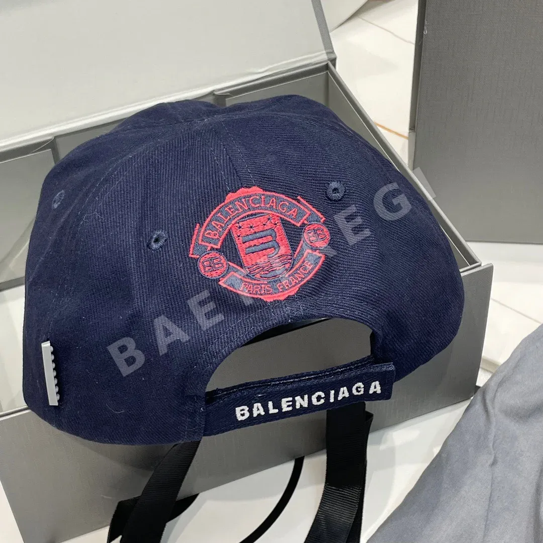 발렌시아가 더블 링 자수 베이스볼 모자 상세 이미지 6