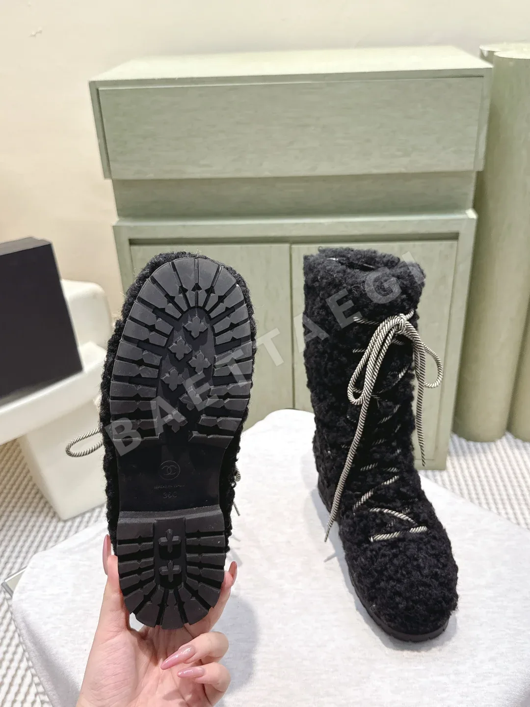 샤넬 퍼 램울 부츠 상세 이미지 6