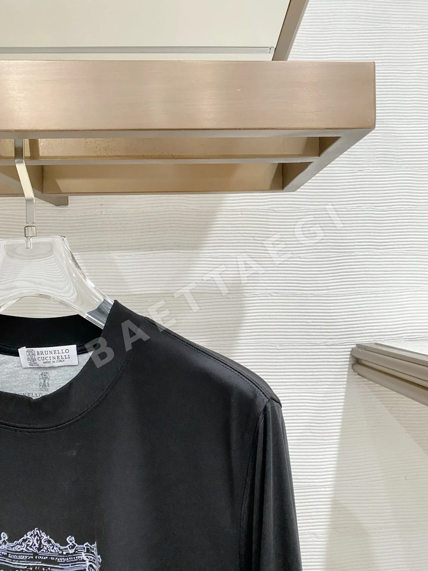 브루넬로쿠치넬리 머서라이즈드 코튼 긴팔 티셔츠 상세 이미지 3