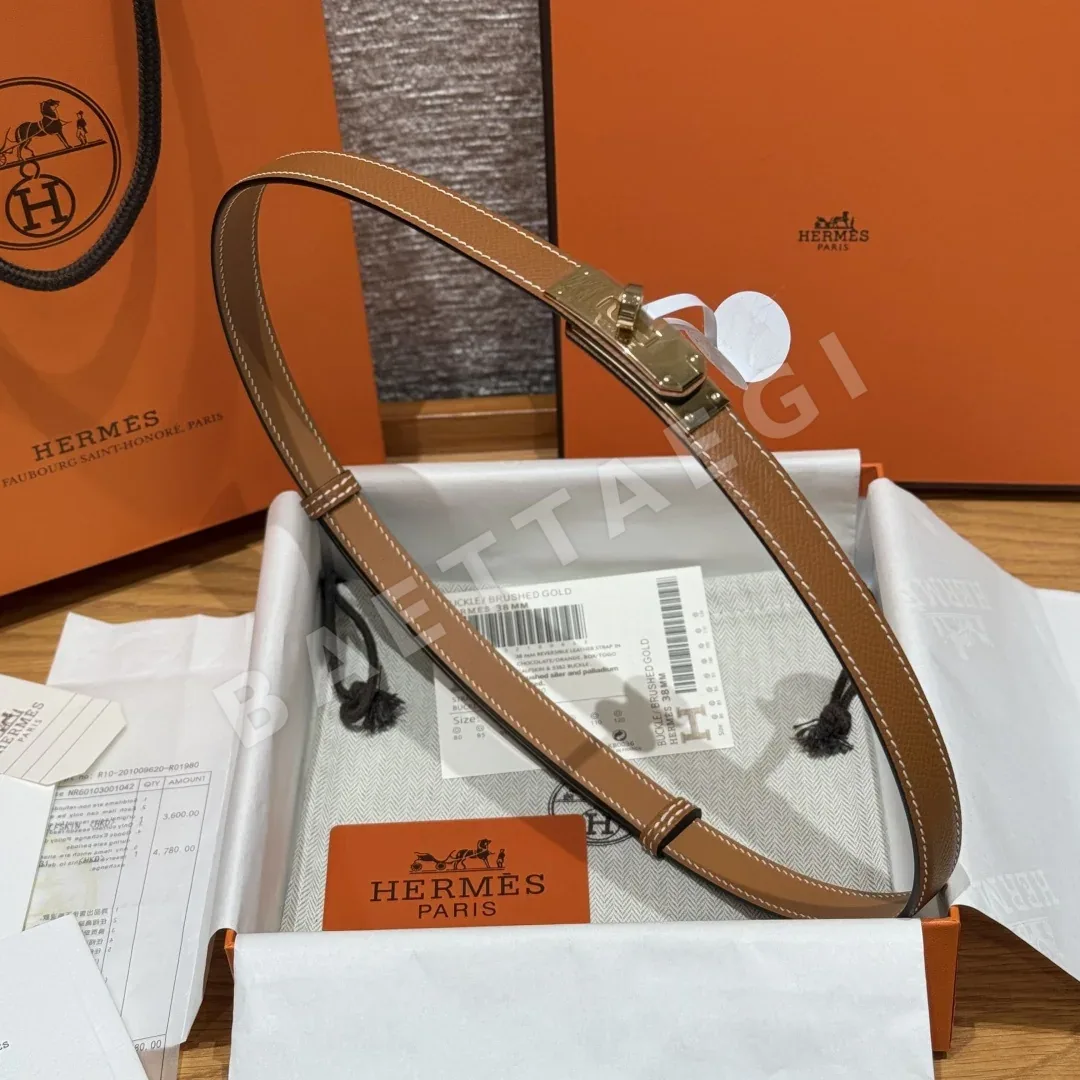 에르메스 켈리 버클 수제 가죽 벨트 상세 이미지 5