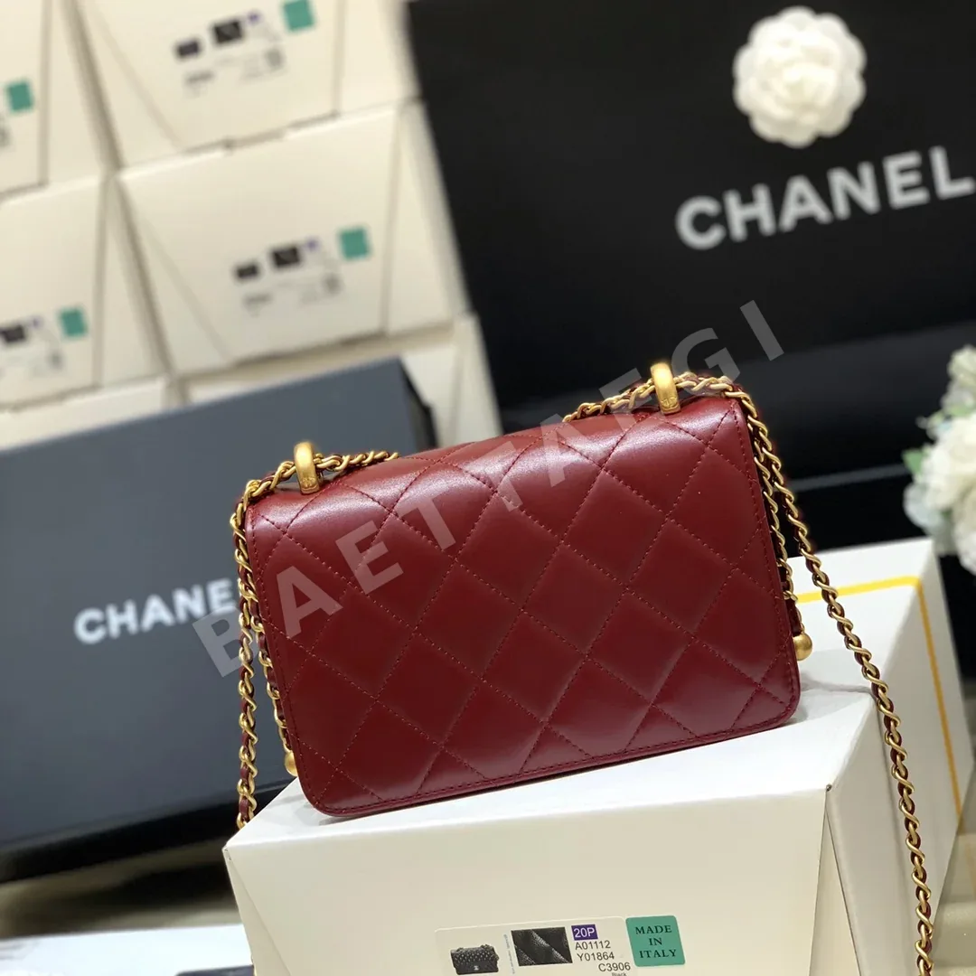샤넬 메티에 다르 더블 골드 비즈 중형 가방 AP2649 상세 이미지 4