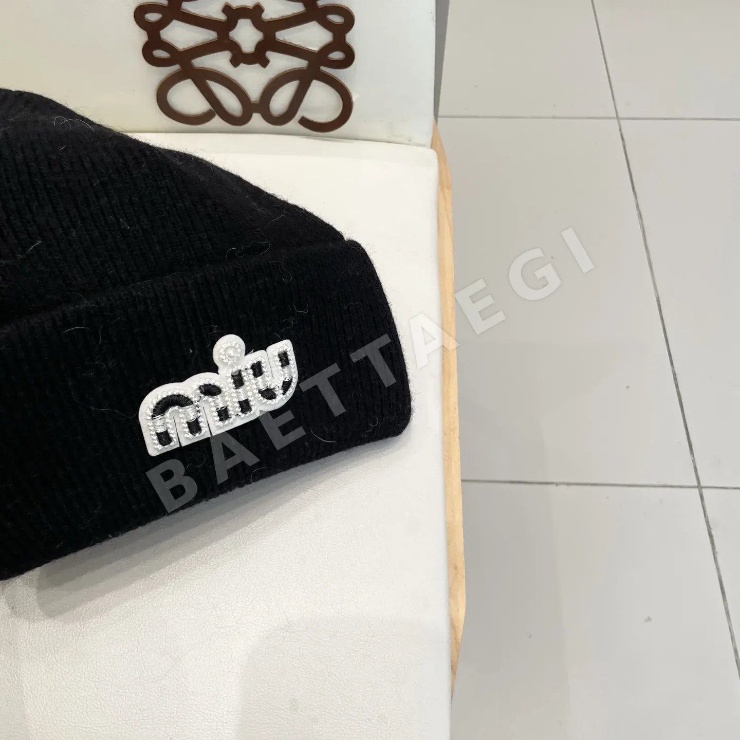 미우미우 토끼털 울 비니 모자 상세 이미지 5