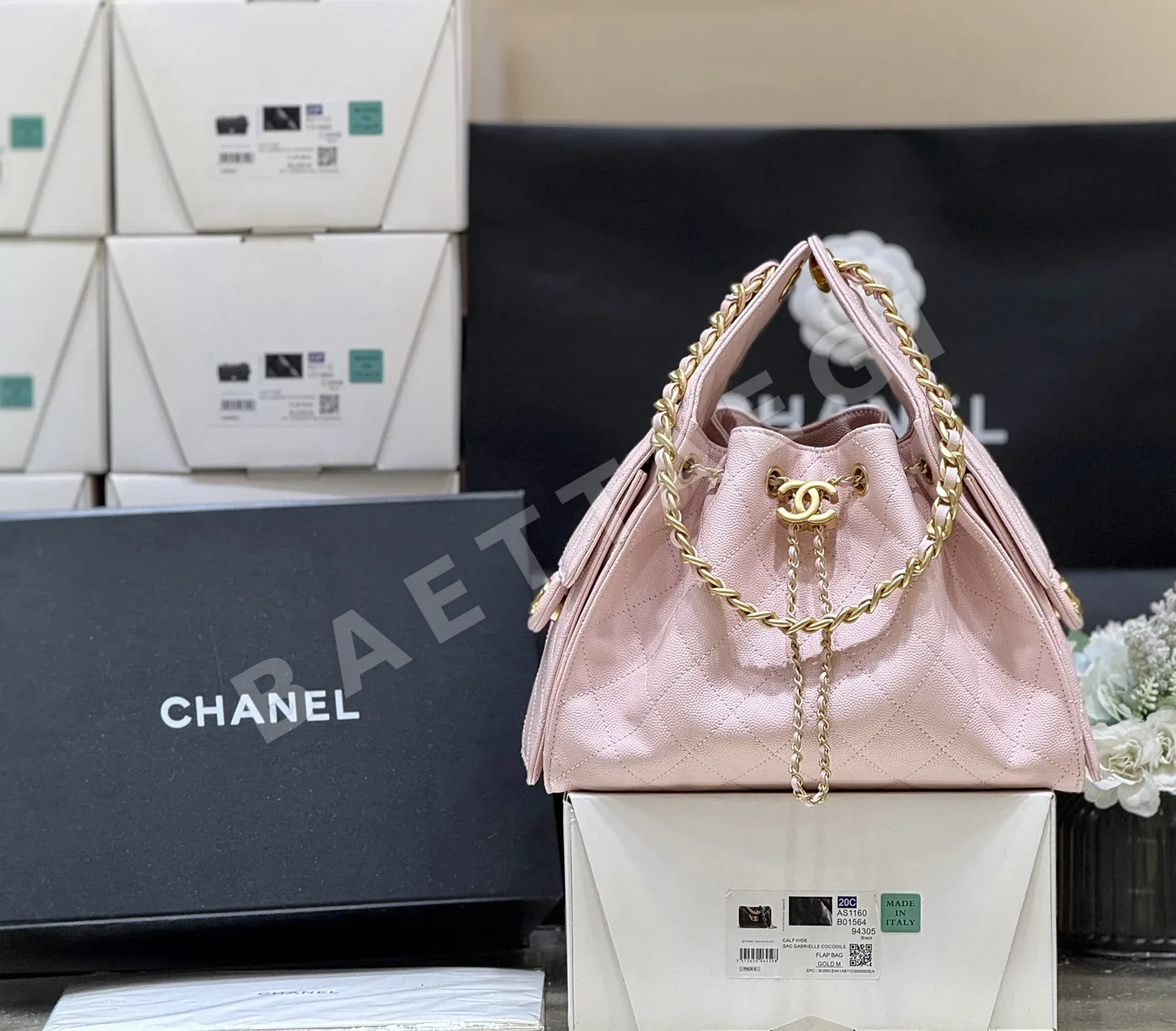 샤넬 25S 25백 치 스킨 가죽 가방 AS5293 36550