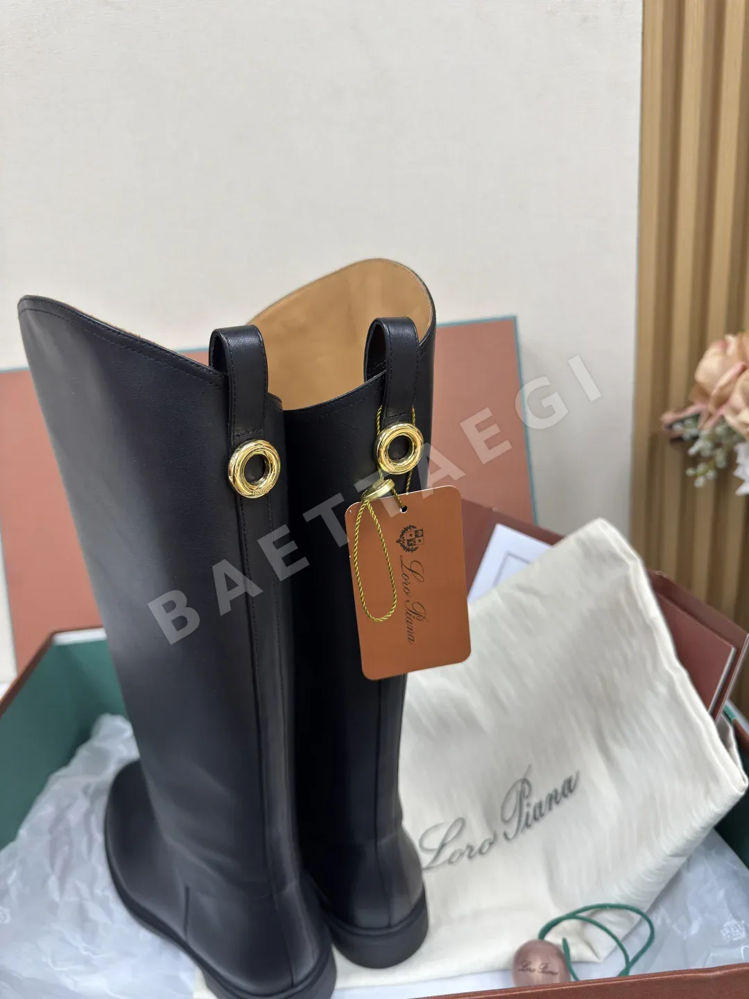 로로피아나 킬다 가죽 라이딩 부츠 상세 이미지 7