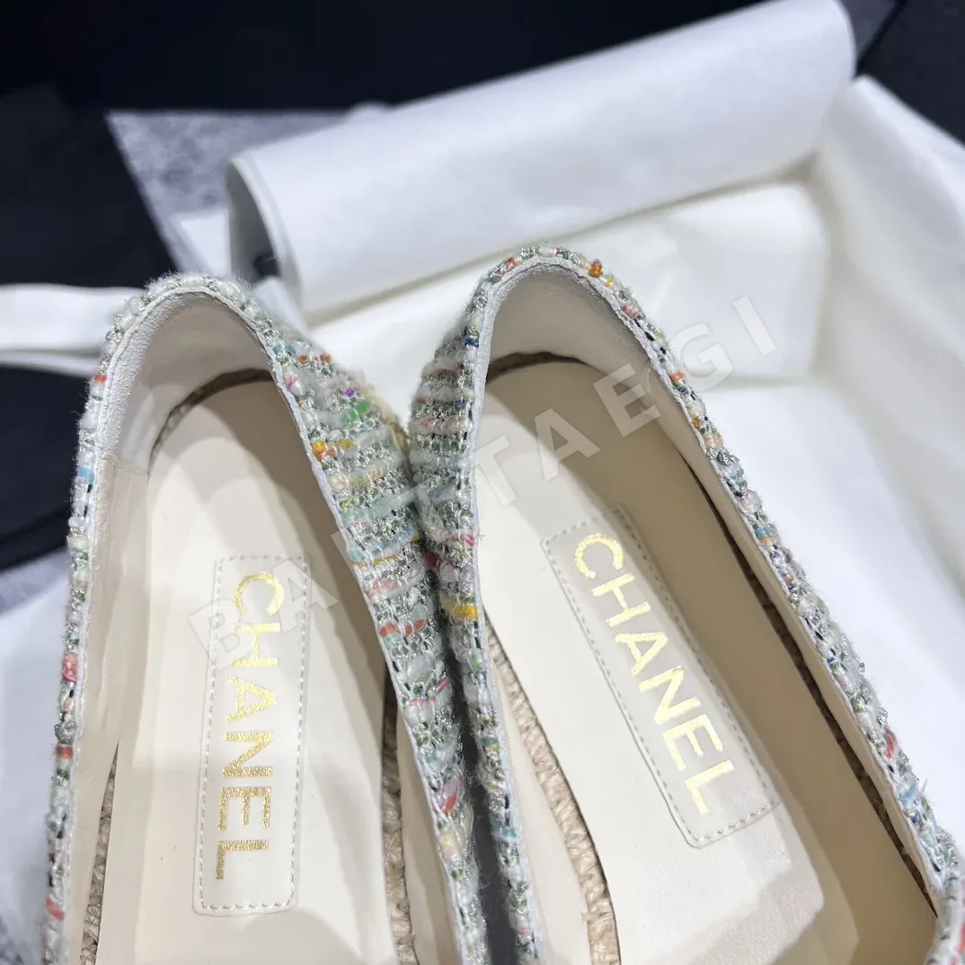 샤넬 린넨 스티치 에스파드리유 신발 상세 이미지 8