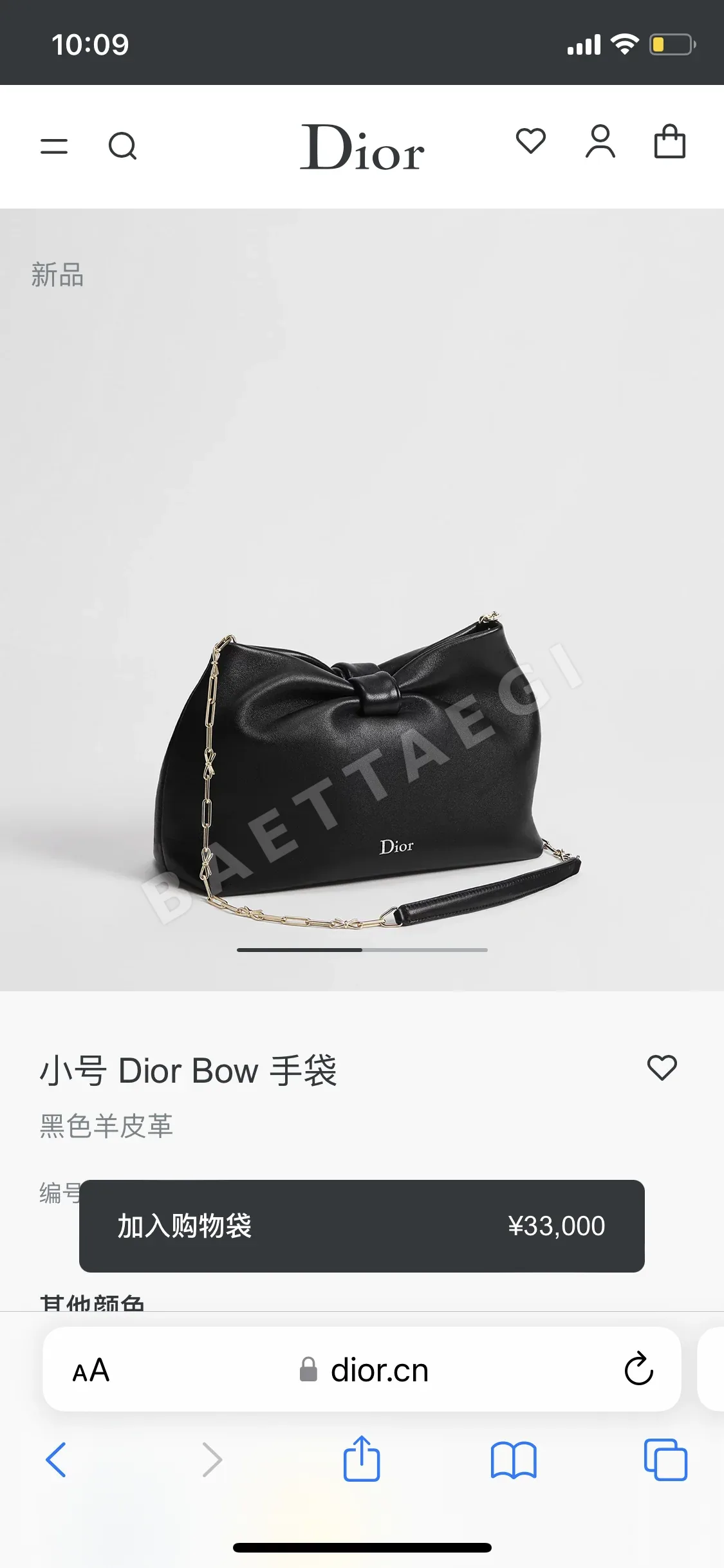 디올 보우 체인 스몰 가방 상세 이미지 4