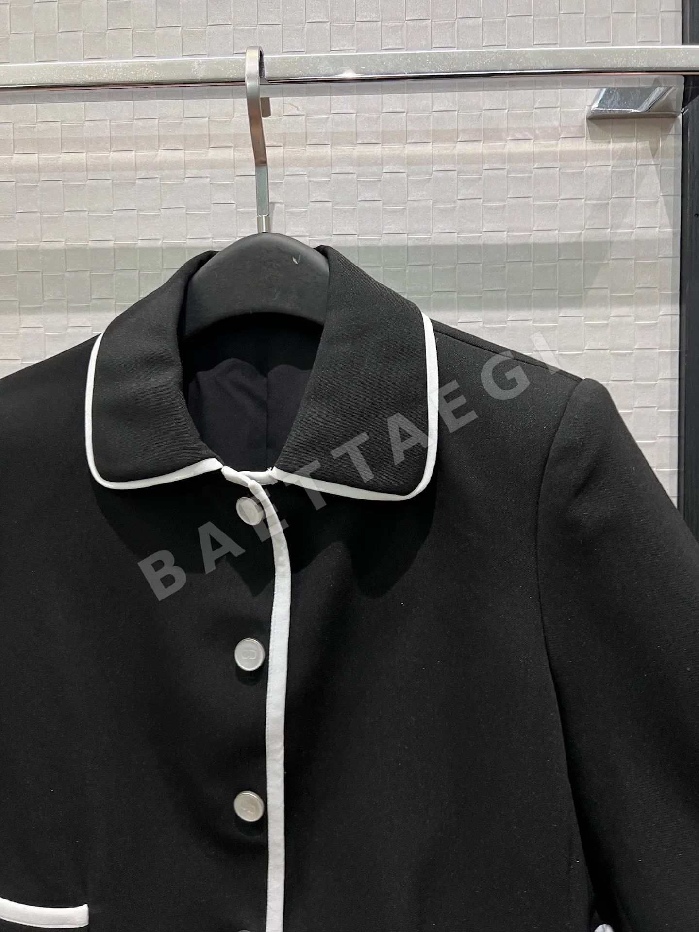 디올 컬러 블록 라펠 숏 자켓 상세 이미지 4