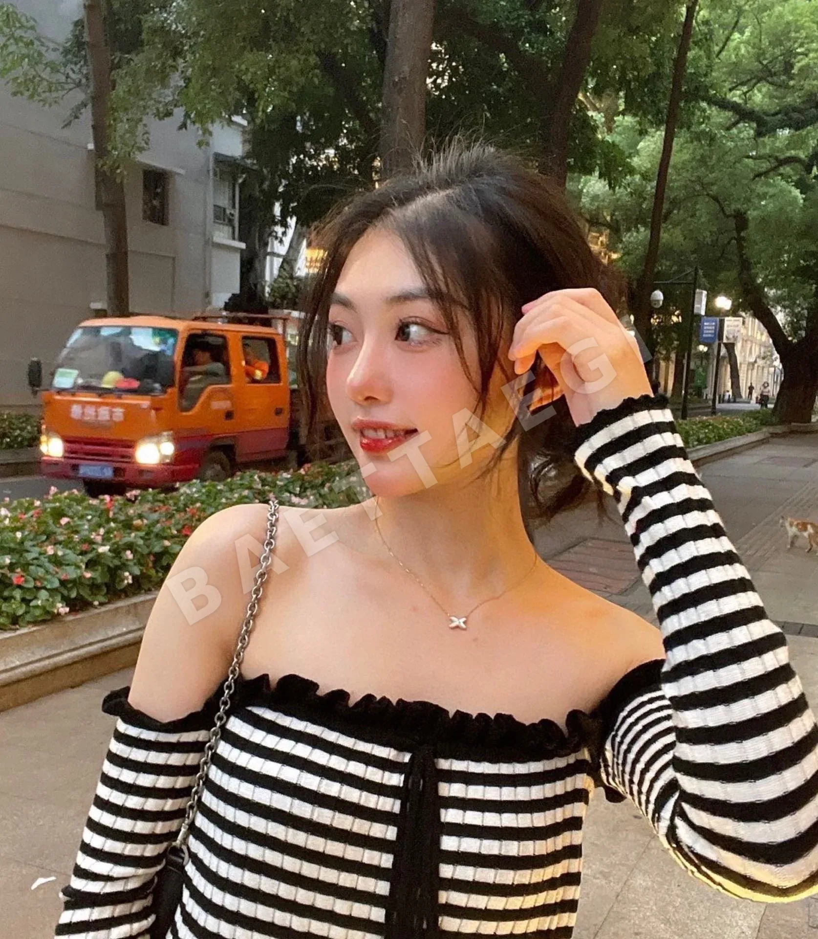 쇼메 화이트 마더오브펄 로즈골드 목걸이 상세 이미지 2