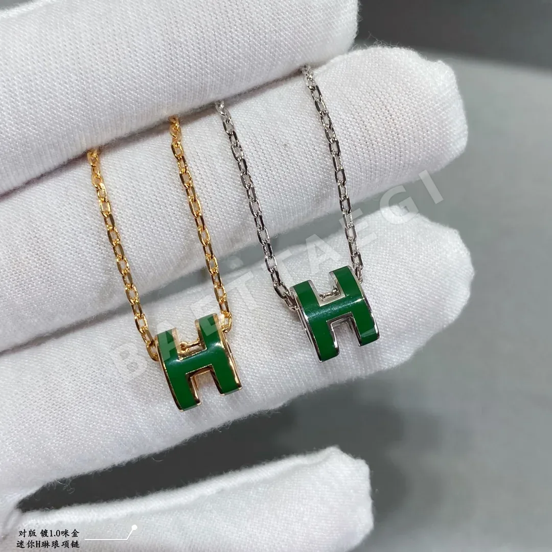 에르메스 미니 H 에나멜 목걸이 70449