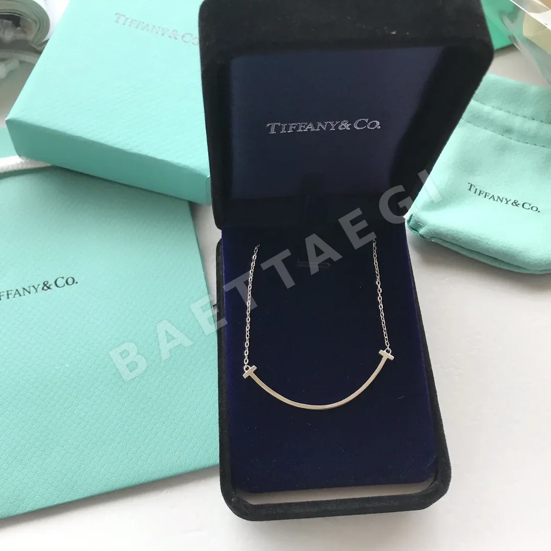 티파니 스마일 더블 T925 실버 목걸이 상세 이미지 4