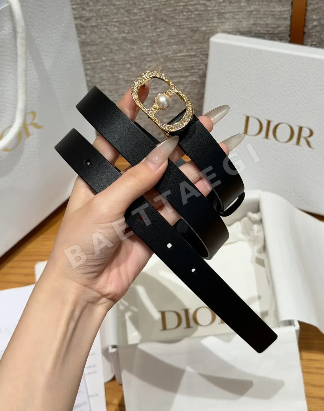 디올 디종 30 몽테뉴 카프스킨 벨트 상세 이미지 2