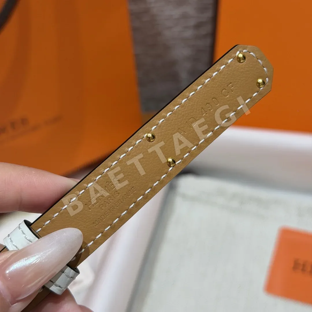 에르메스 켈리 버클 악어가죽 벨트 18mm 상세 이미지 8