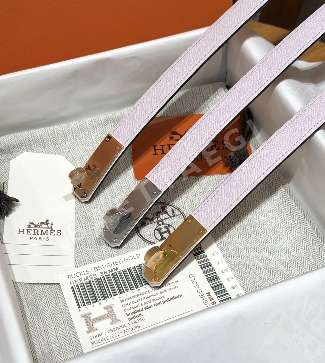 에르메스 켈리 팔라디움 버클 헌터 가죽 벨트 상세 이미지 3