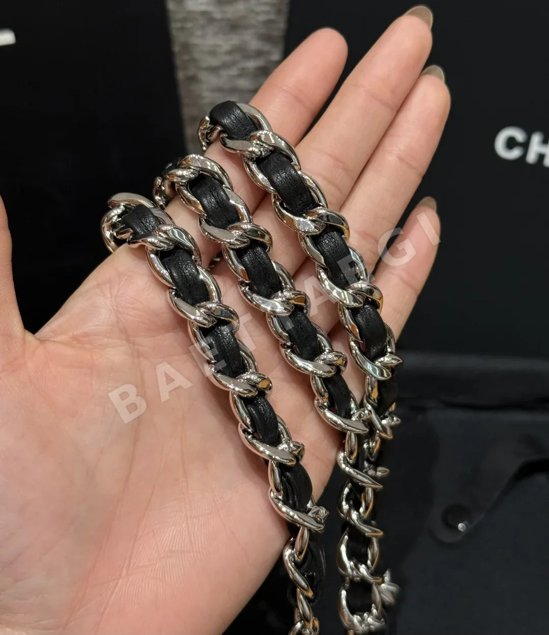샤넬 더블 C 메탈 체인 가죽 벨트 상세 이미지 7