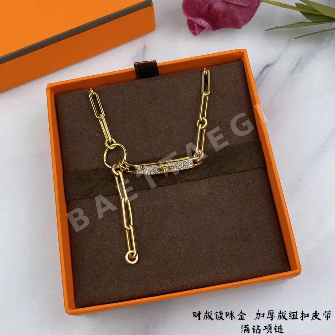 에르메스 스털링 실버 골드 도금 목걸이 상세 이미지 5