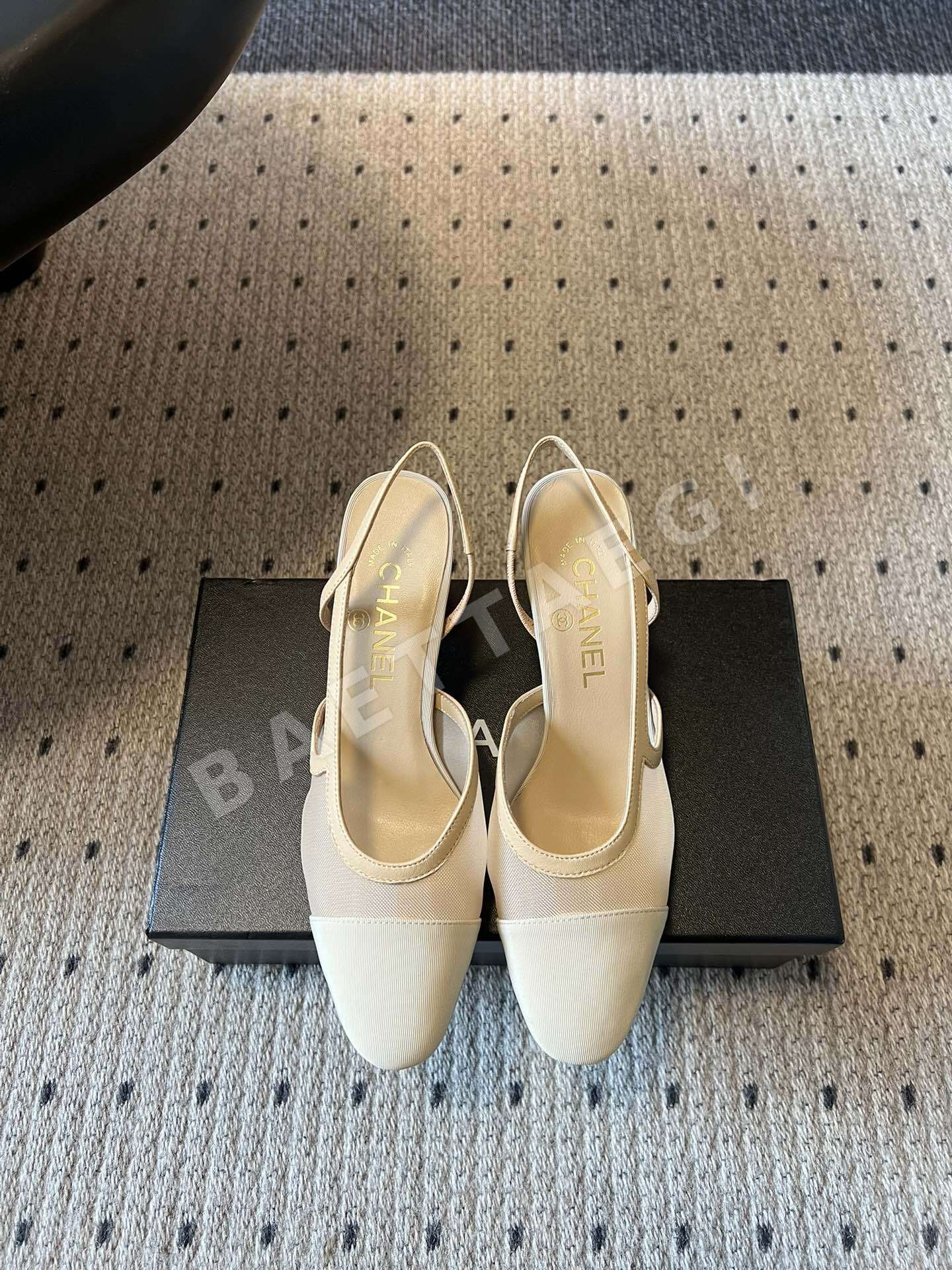 샤넬 뉴 클래식 투톤 컬러 하이힐 신발 96244