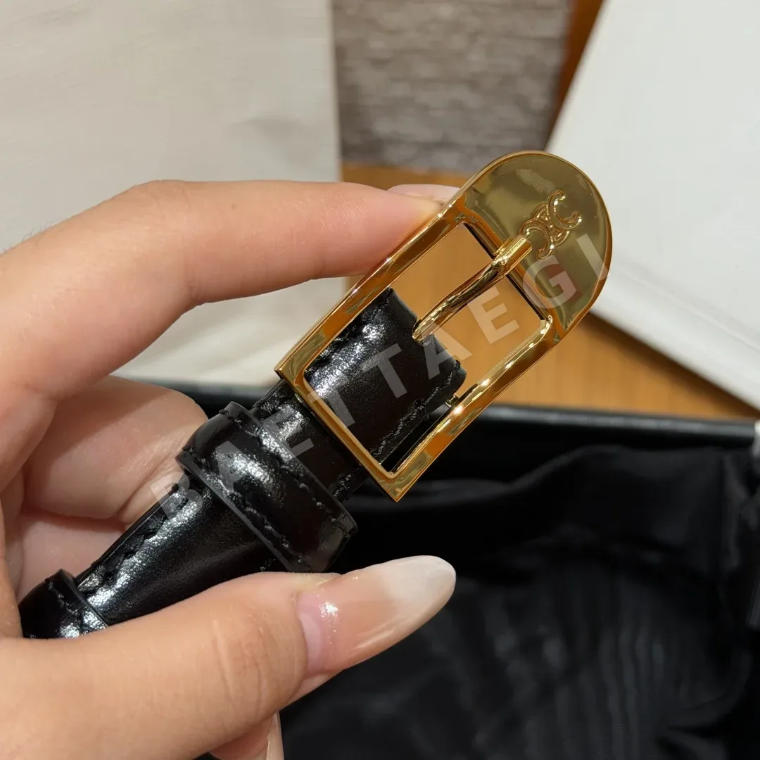 셀린느 TRIOMPHE 가죽 벨트 18mm 상세 이미지 5