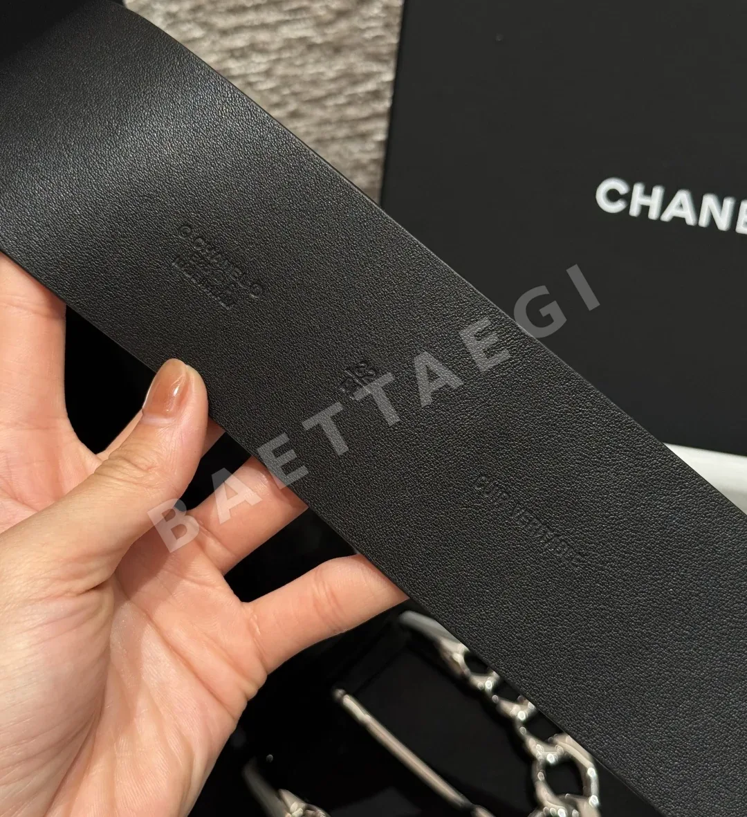 샤넬 스웨이드 체인 버클 벨트 상세 이미지 7