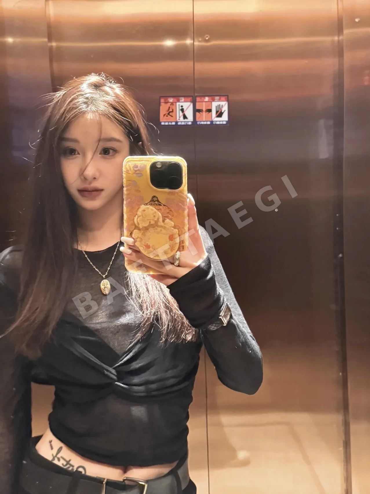 크롬하츠 실버 금도금 십자가 꽃 무늬 목걸이 상세 이미지 7