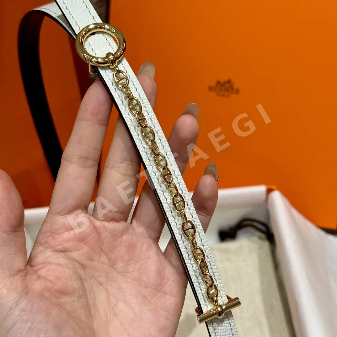 에르메스 팔라듐 메탈 체인 잠금 벨트 상세 이미지 5