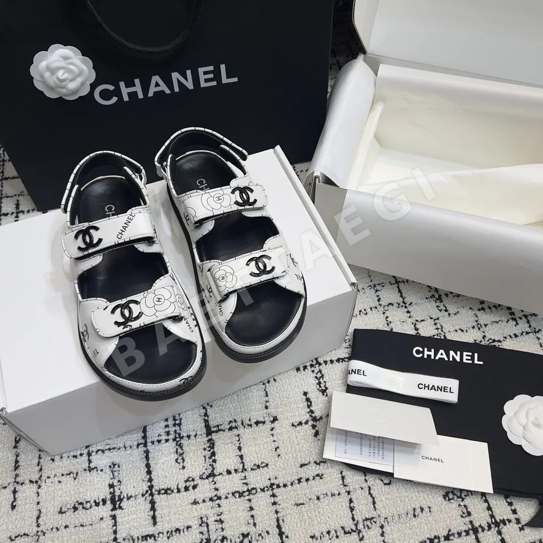 샤넬 더블 C 벨크로 비치 슈즈 94757