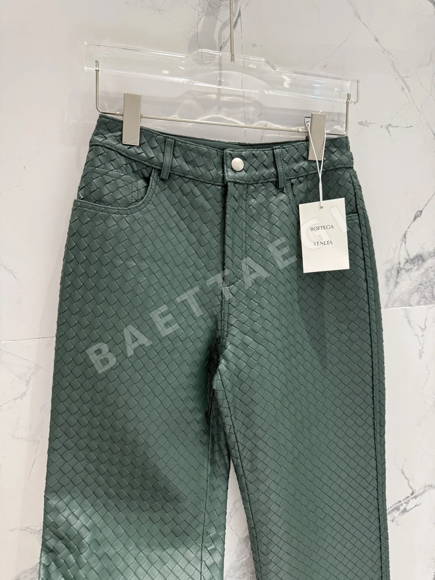보테가베네타 램스킨 와이드 바지 상세 이미지 4