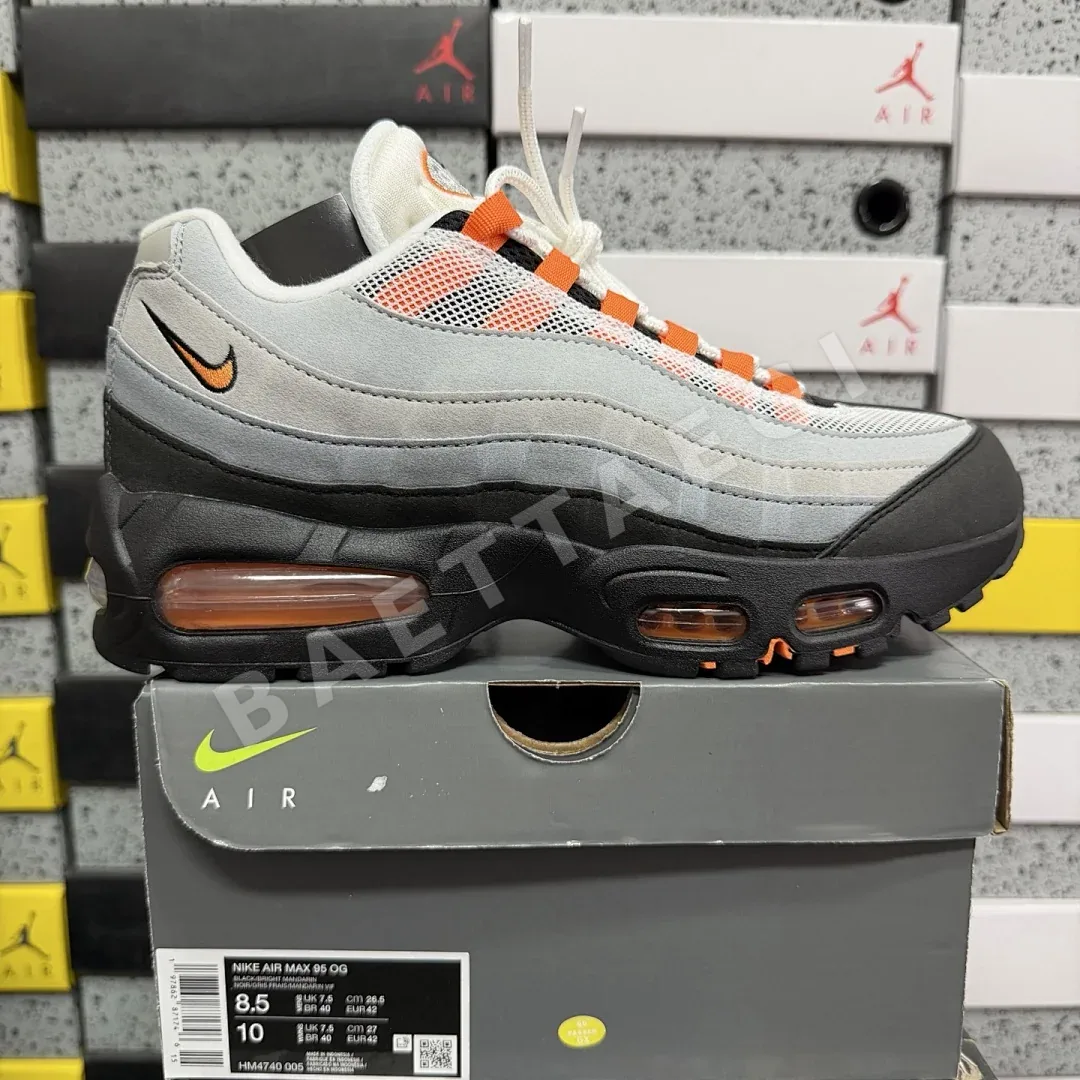 나이키 [GX] 에어 맥스 95 OG 블랙 그레이 오렌지 HM4740-005 201232 Nike Air Max 95 OG Big Bubble