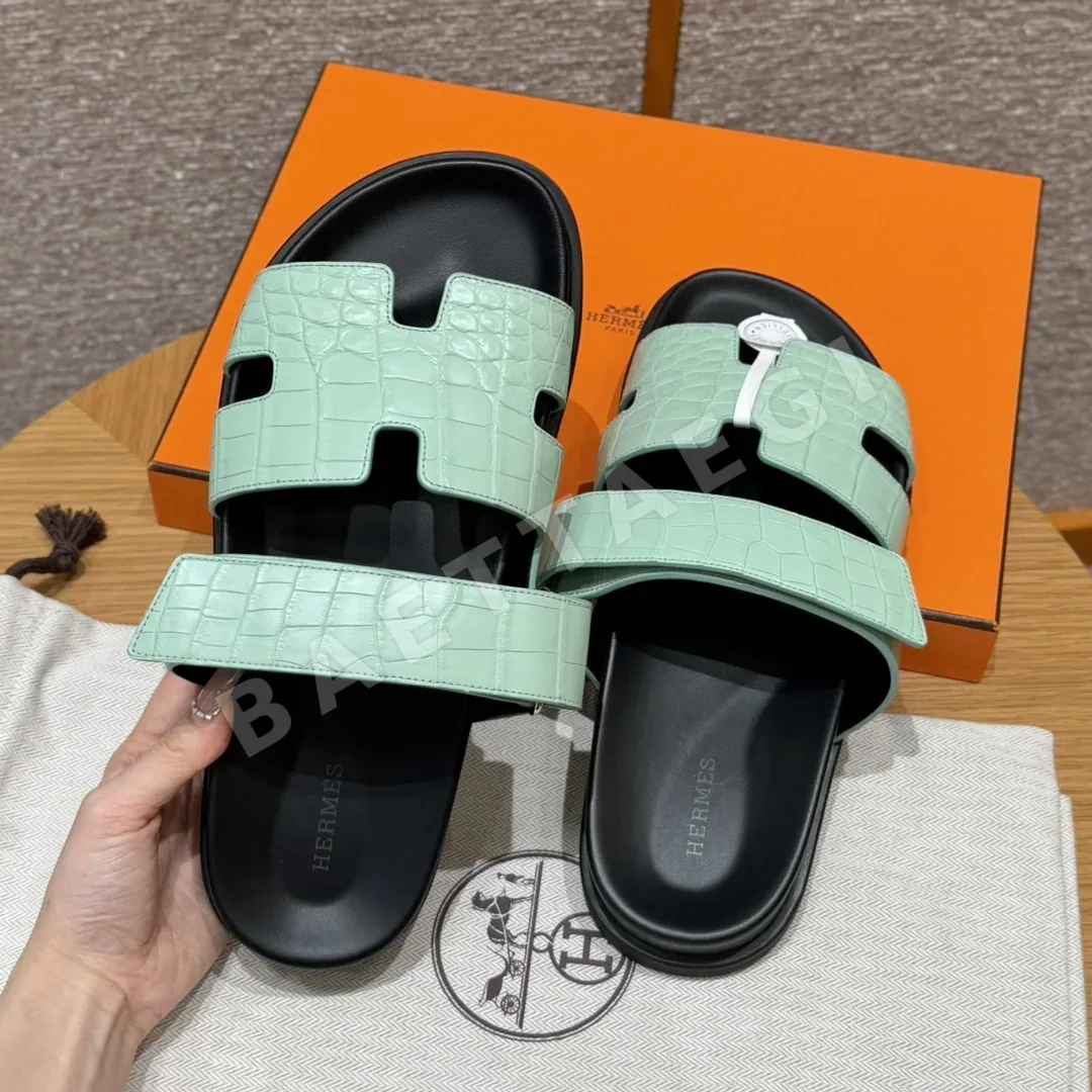 에르메스 시프레 샌들 민트그린 앨리게이터 상세 이미지 5
