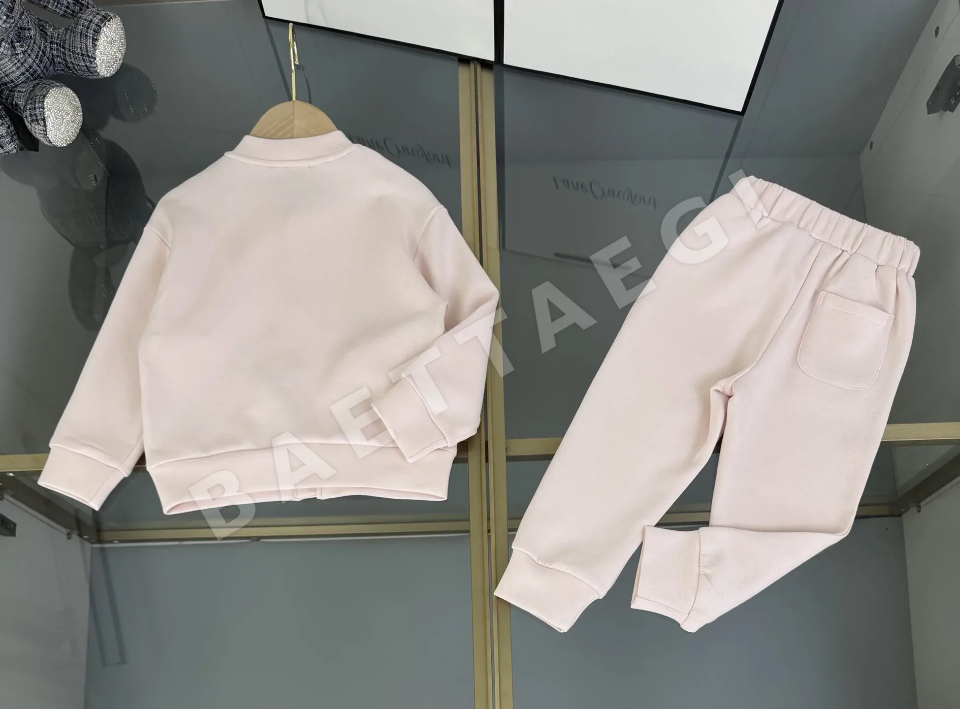 디올 키즈 베이스볼 카라 집업 세트 남아여아용 상세 이미지 9